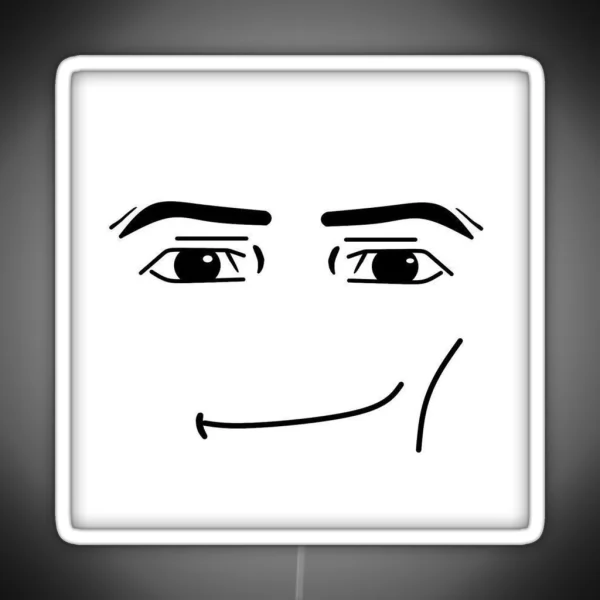 Roblox Man Face RGB Neon Sign