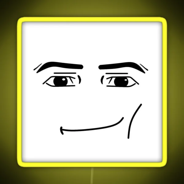 Roblox Man Face RGB Neon Sign