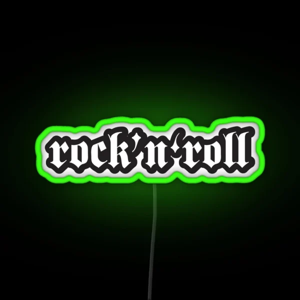 Rock And Roll Cool Motorcycle Or Rock Helmet Led RGB Neon Sign