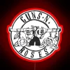 Vibrant Rock and Roses Neon Sign with RGB LED Lighting