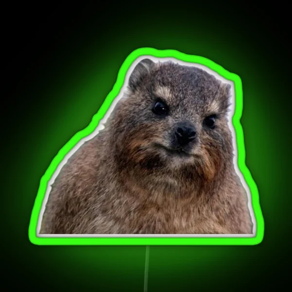 Rock Hyrax Animal RGB Neon Sign