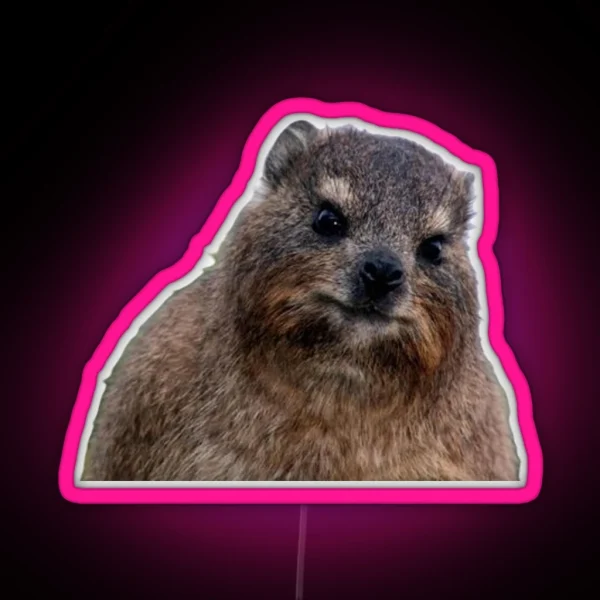 Rock Hyrax Animal RGB Neon Sign