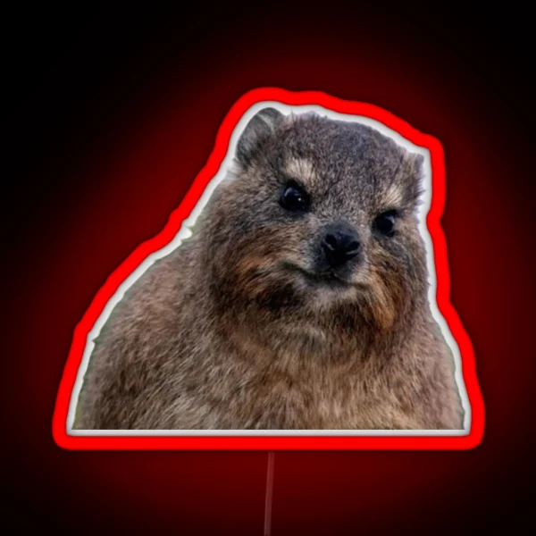 Rock Hyrax Animal RGB Neon Sign