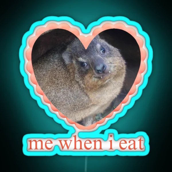 Rock Hyrax Awawa Love Heart RGB Neon Sign