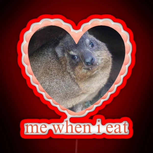 Rock Hyrax Awawa Love Heart RGB Neon Sign