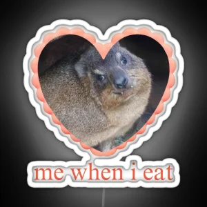 Rock Hyrax Awawa Love Heart RGB Neon Sign