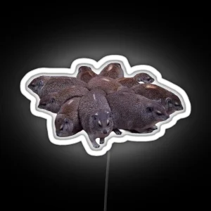 Rock Hyrax Cluster RGB Neon Sign