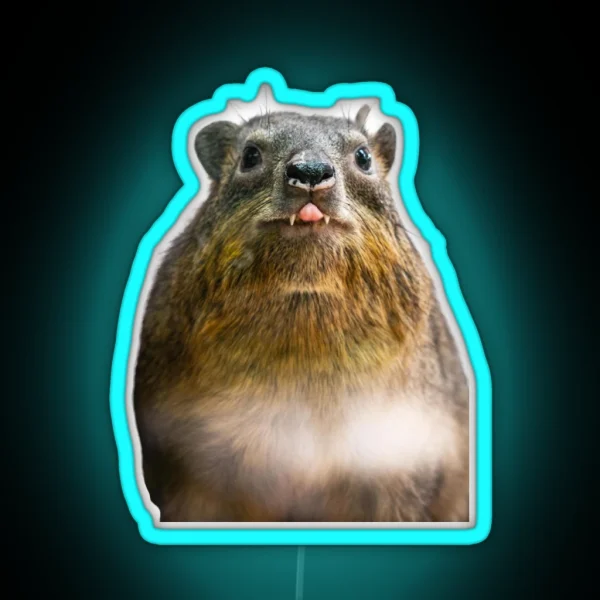 Rock Hyrax Photo Dassie Cute Vampire Potato Essential Led RGB Neon Sign