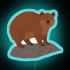 Vibrant rock hyrax RGB neon decoration for modern home decor enthusiasts.