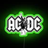 Electric rock music-inspired modern neon AC DC metal art decor