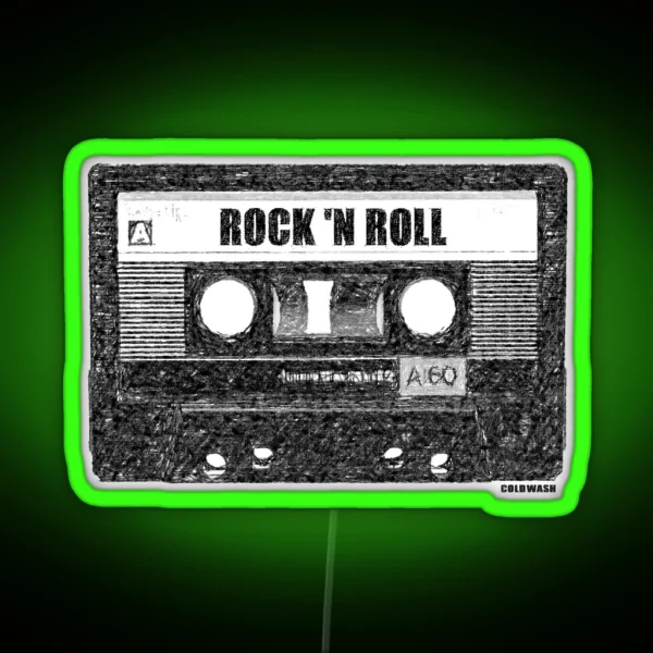 ROCK N ROLL CASSETTE RGB Neon Sign