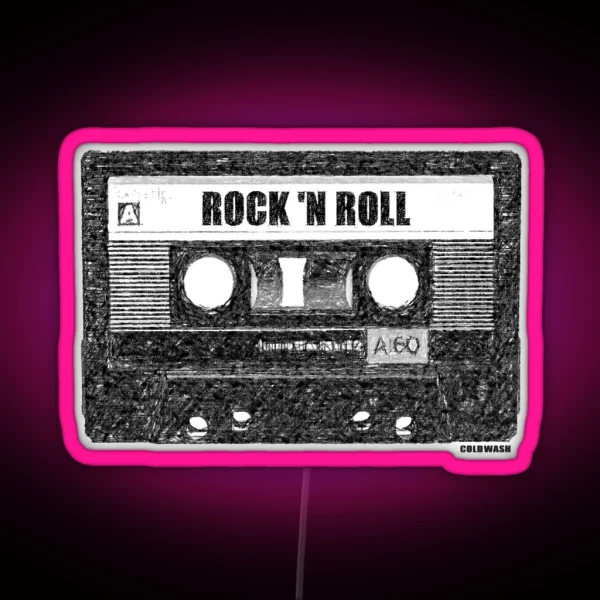 ROCK N ROLL CASSETTE RGB Neon Sign