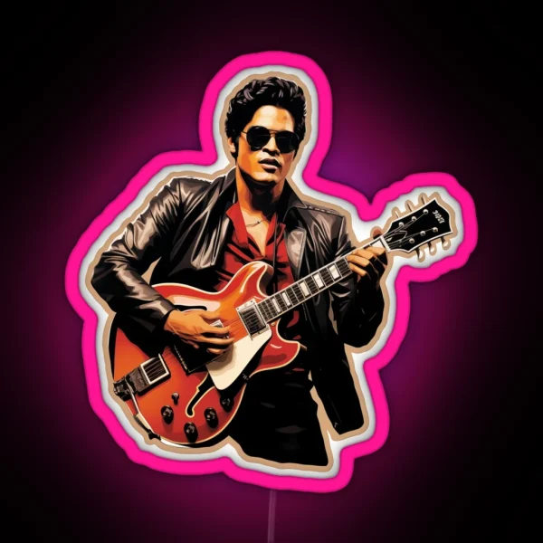 Rock N Roll Time Traveler RGB Neon Sign