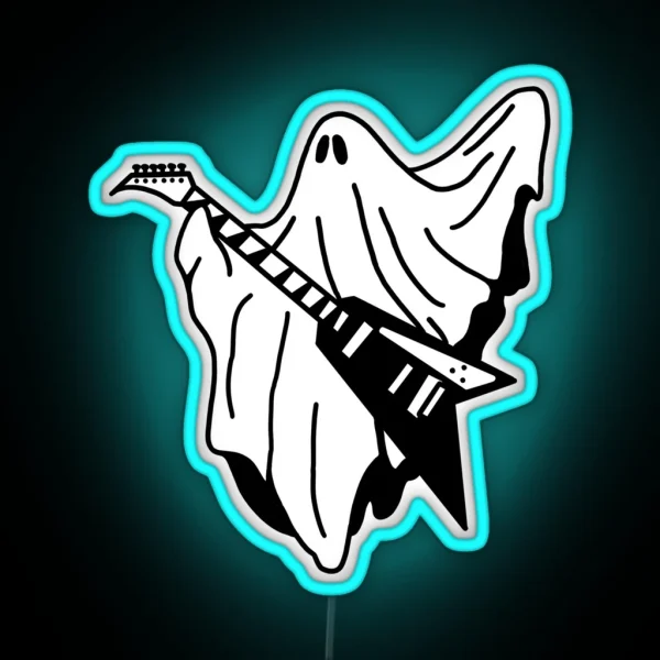 ROCK ON Sheet Ghost RGB Neon Sign
