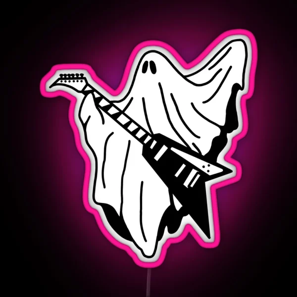 ROCK ON Sheet Ghost RGB Neon Sign