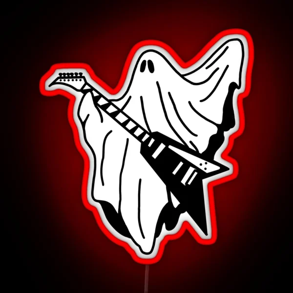 ROCK ON Sheet Ghost RGB Neon Sign