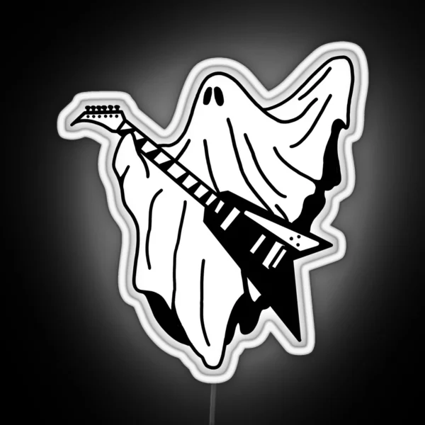 ROCK ON Sheet Ghost RGB Neon Sign