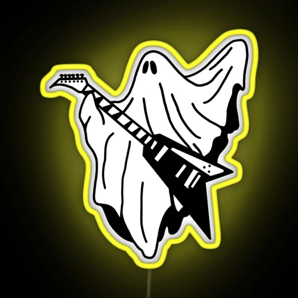 ROCK ON Sheet Ghost RGB Neon Sign