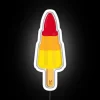 Eye-catching RGB LED neon light with a rocket ice lolly design.