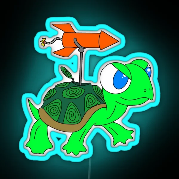 Rocket Turtle RGB Neon Sign