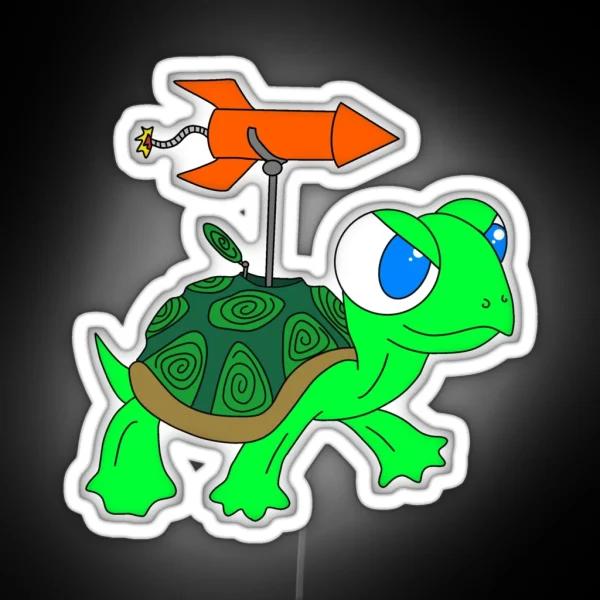 Rocket Turtle RGB Neon Sign