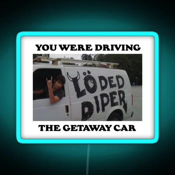Rodrick Heffley Taylor Swift Getaway Car RGB Neon Sign