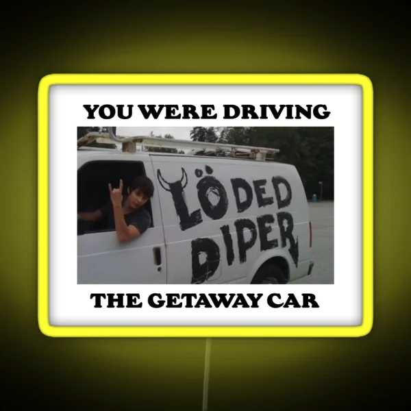 Rodrick Heffley Taylor Swift Getaway Car RGB Neon Sign