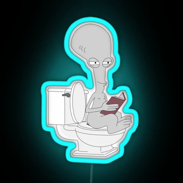 Roger On The Toilet RGB Neon Sign
