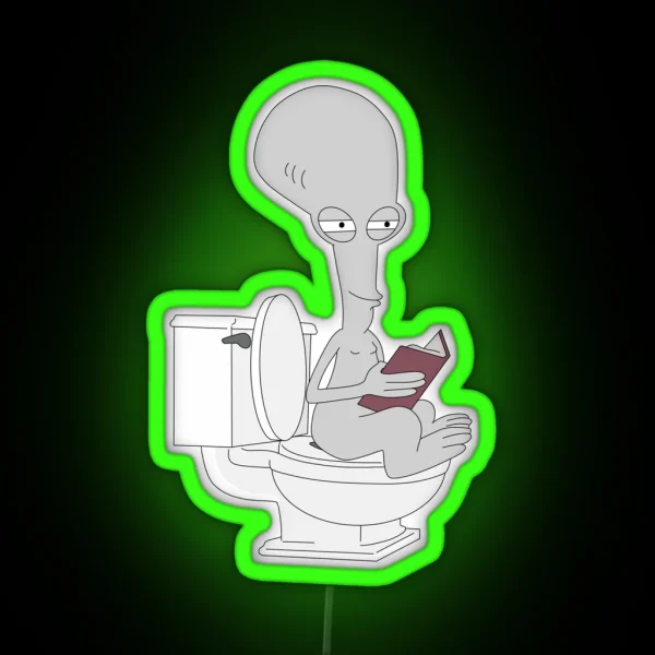 Roger On The Toilet RGB Neon Sign