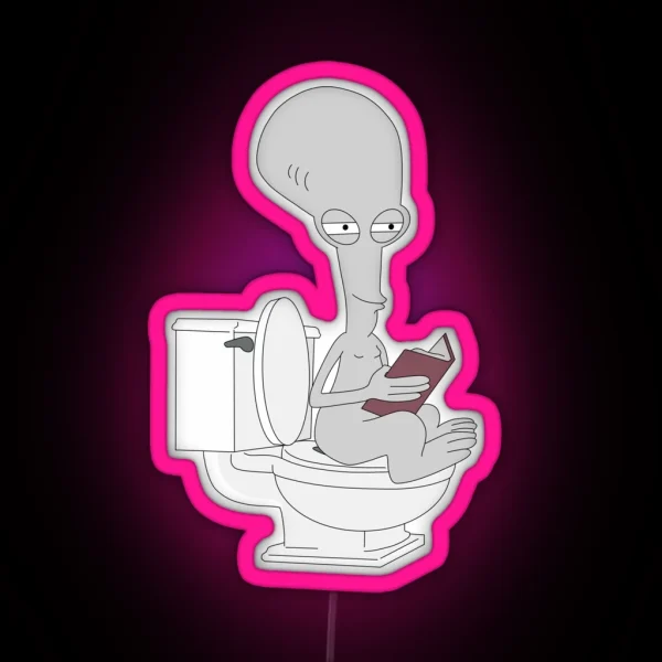 Roger On The Toilet RGB Neon Sign
