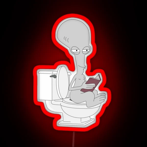 Roger On The Toilet RGB Neon Sign