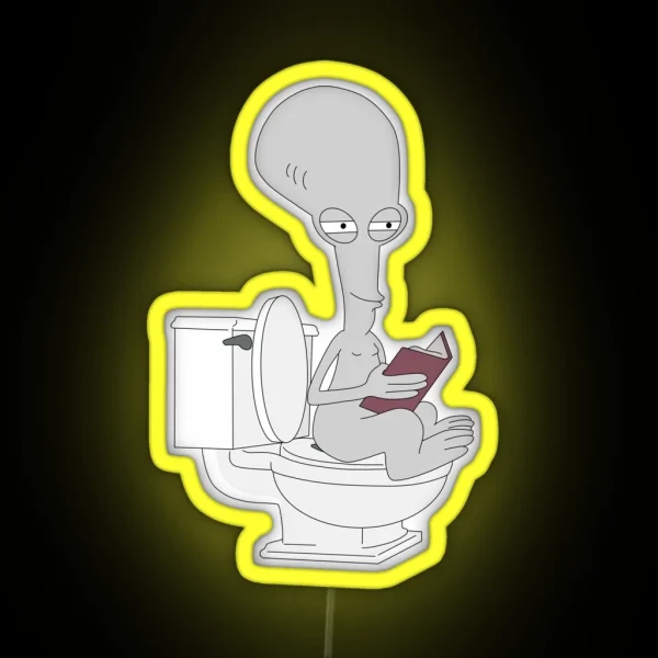 Roger On The Toilet RGB Neon Sign