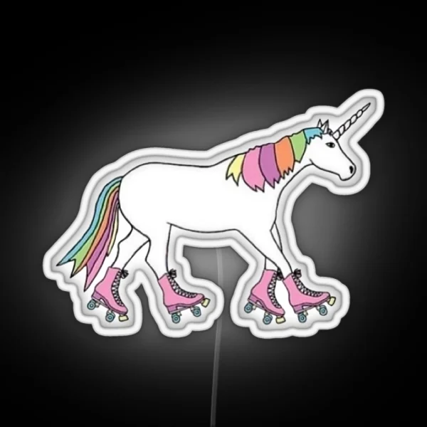 Rollerblading Unicorn RGB Neon Sign