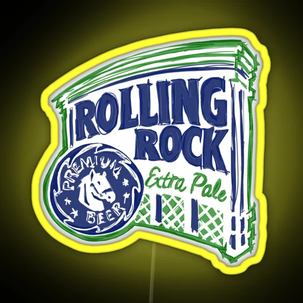 Rolling Rock POP RGB Neon Sign