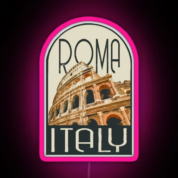 Roma Italy Decal RGB Neon Sign