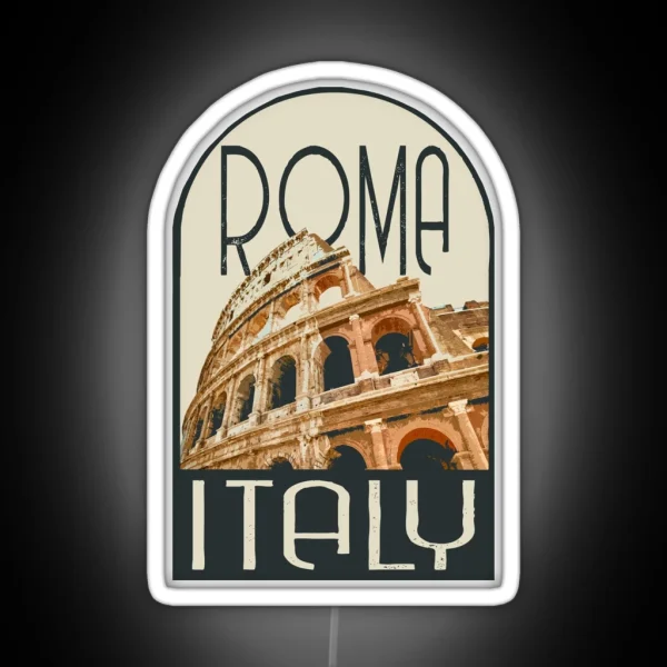 Roma Italy Decal RGB Neon Sign