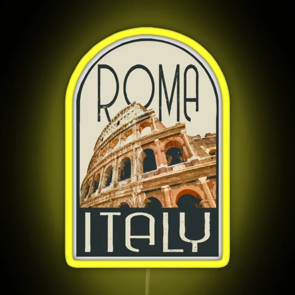 Roma Italy Decal RGB Neon Sign