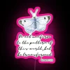 Vibrant RGB LED neon light art with butterfly design inspiration