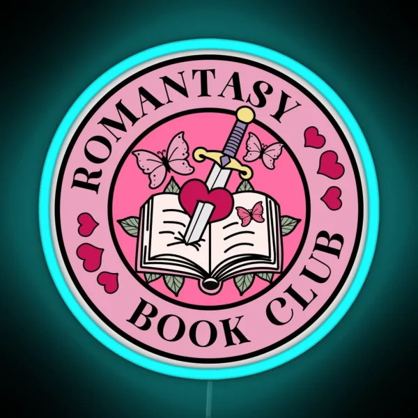Romantasy Book Club Bookish Pink RGB Neon Sign