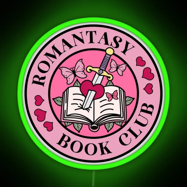 Romantasy Book Club Bookish Pink RGB Neon Sign