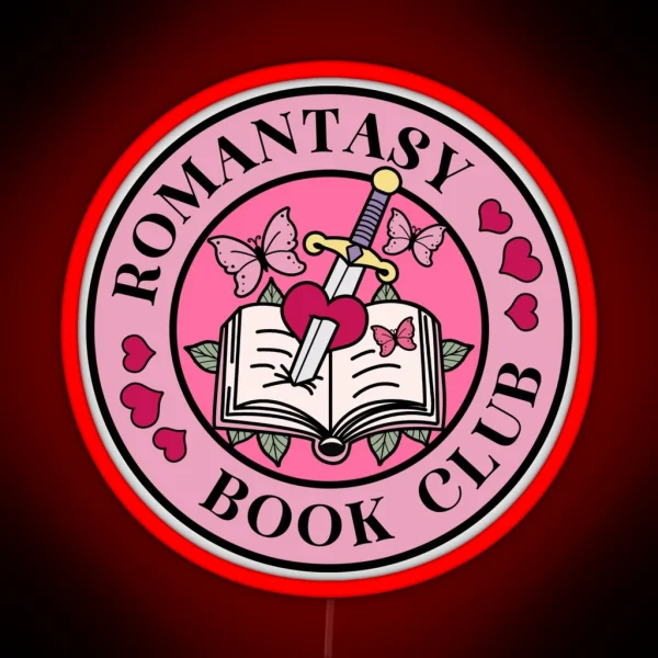 Romantasy Book Club Bookish Pink RGB Neon Sign