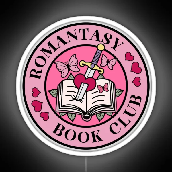 Romantasy Book Club Bookish Pink RGB Neon Sign