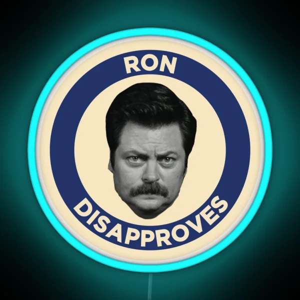Ron Disapproves RGB Neon Sign