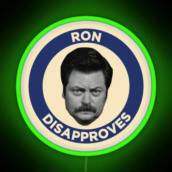 Ron Disapproves RGB Neon Sign