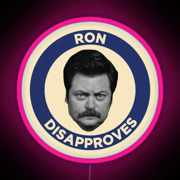 Ron Disapproves RGB Neon Sign