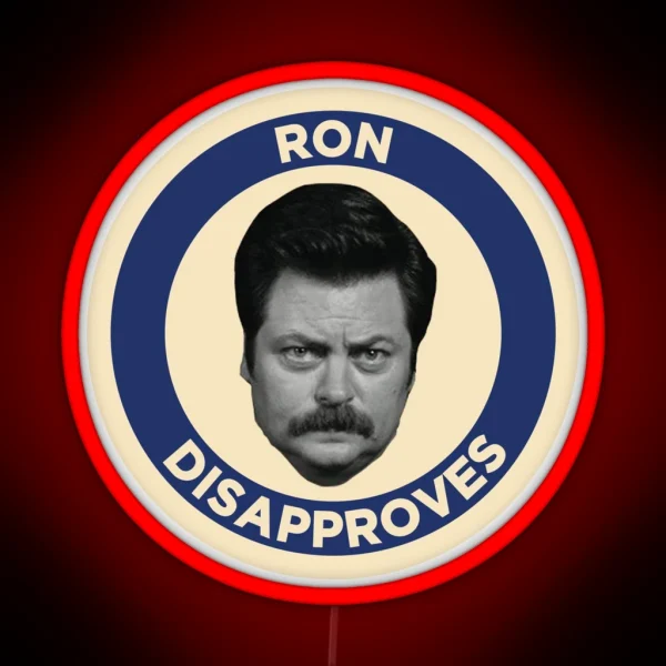 Ron Disapproves RGB Neon Sign