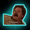 Vintage Ron Swanson Quotes LED Neon Sign with Colorful RGB Lighting