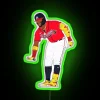 Unique baseball-inspired home decor with Ronald Acuña Jr. neon accents.