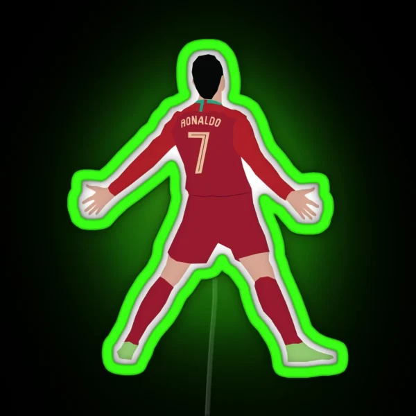 Ronaldo World Cup Celebration RGB Neon Sign