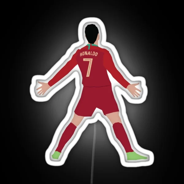 Ronaldo World Cup Celebration RGB Neon Sign
